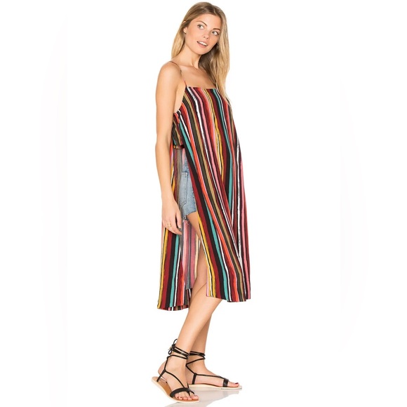 FREE PEOPLE Women's 'DE SHE' Striped SPLIT LONG TANK - XS - Picture 2 of 9